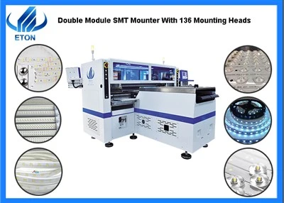 Strip Light SMT Machine Double Rail Štyri moduly montážnych hláv