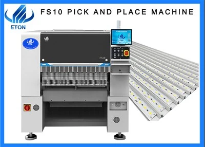 Ekonomický SMT Pick And Place Machine 10-hlavový automatický PCB Production FS10